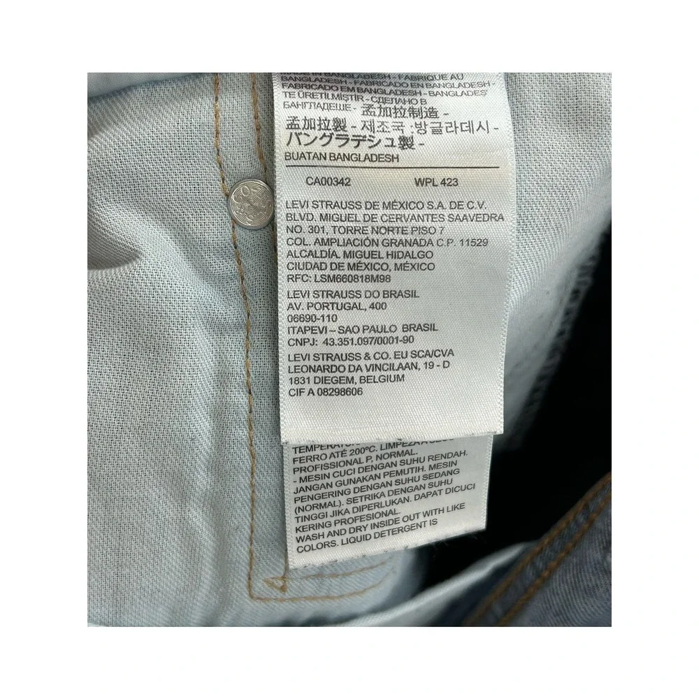Levi Strauss 505‎ Regular Fit Straight Leg Jeans Blue Denim 38x32